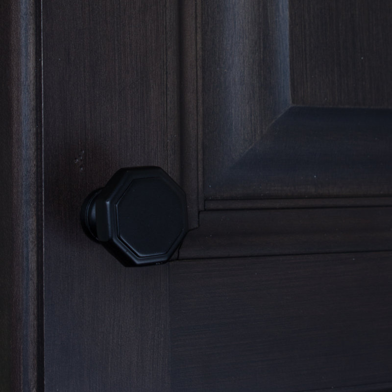 1 1/8" Length Geometric Knob, Matte Black