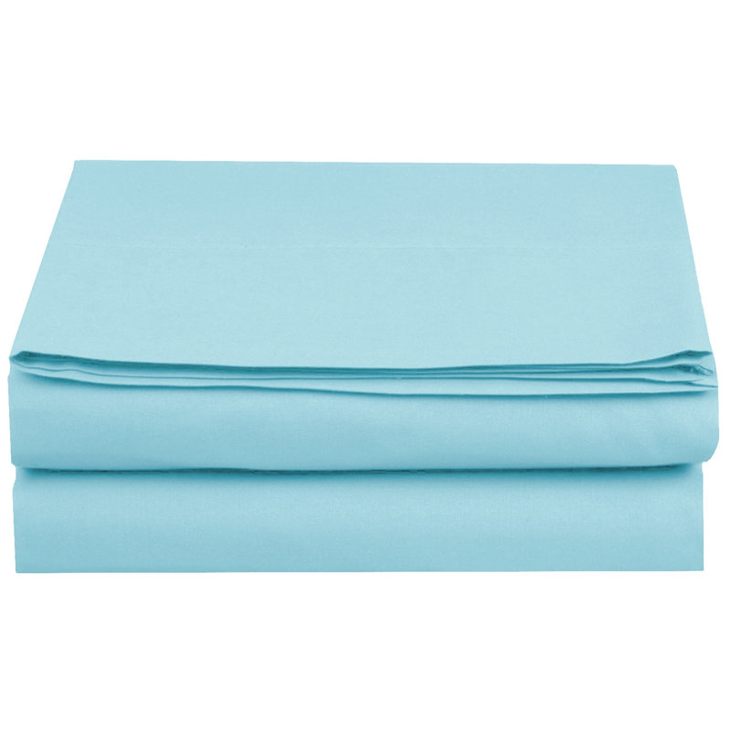 Drap-housse en microfibre 1500 fils, Turquoise, Très grand lit