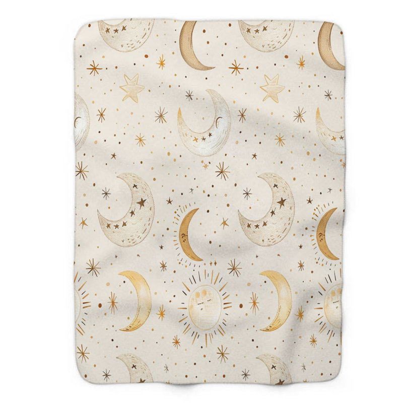 Boho Night Sky - couverture sherpa de qualité supérieure 1 pièce, Grand lit
