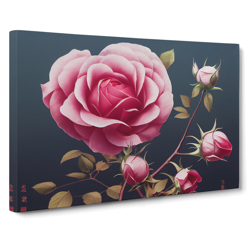 Passionate Rose Flowers - Wrapped Canvas, 35cm H x 50cm W x 3cm D