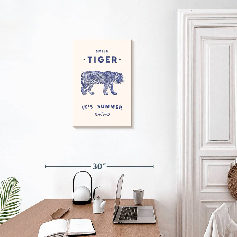Brampt Smile Tiger It's Summer, 24" H x 16" W