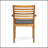 Outdoor Emerson Dining Chair Set Of 2, Durable Acacia Wood With Teak Finish And Comfortable Water-Resistant Cushions For Rustic Aesthetics.-1715488153