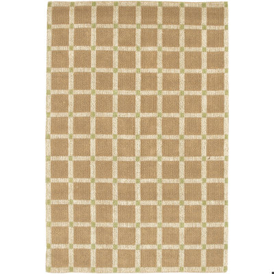 Art Jute / Sisal Geometric Area Rug in Brown /Green
