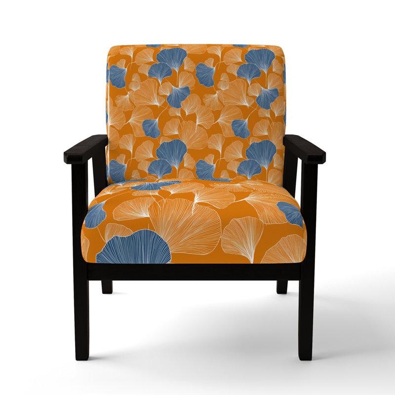 Chaise rembourrée Coastal, Accoudoirs carrés noirs