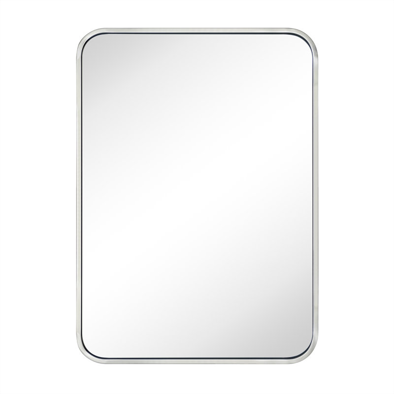 Miroir de salle de bain Aria, Nickel brossé, 28 po x 20 po