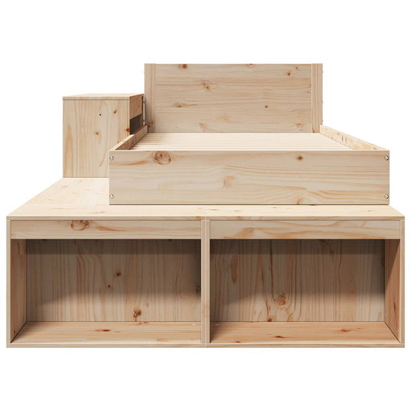 Solid Wood Storage Bed, European Single (90 x 200 cm)