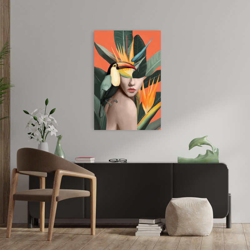 Art mural tropical tropical, H 36 po x l 24 po