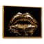 «Gold Metallic Lips», reproduction sur toile encadrée-88505920-88505922