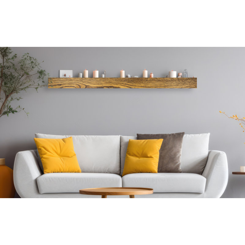 Tablette décorative Burdgick, Miel, H 5 po x l 69 po x P 8 po