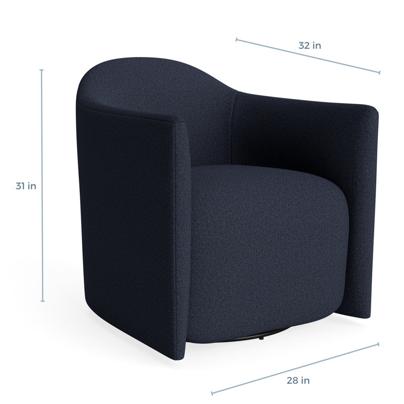 MTO - About Face Swivel Lounge Chair, Kvadrat Autumn Navy
