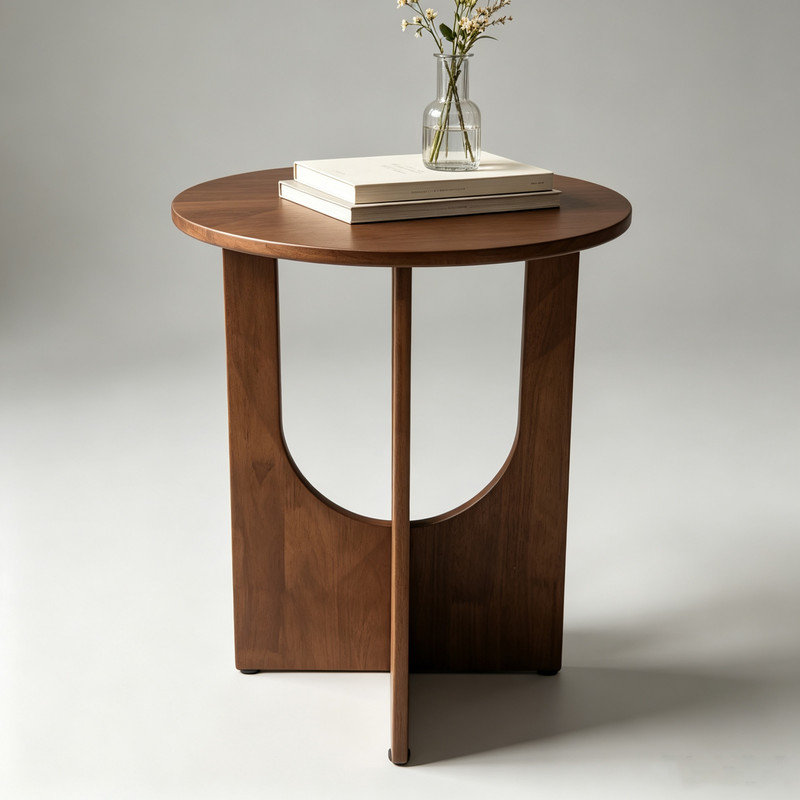 Solid Wood Top End Table, 2