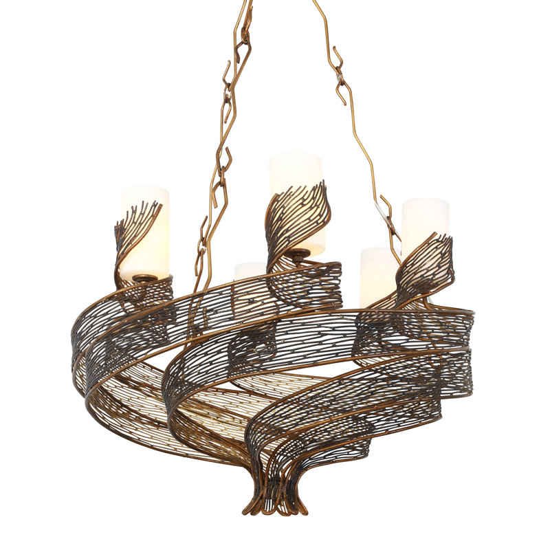 Flow 6-Light Chandelier - Hammered Ore, Hammered Ore