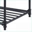 Chêne & amp; Table basse industrielle noire Sandy pour le salon, pieds en métal robustes et amp; Rangement peu encombrant