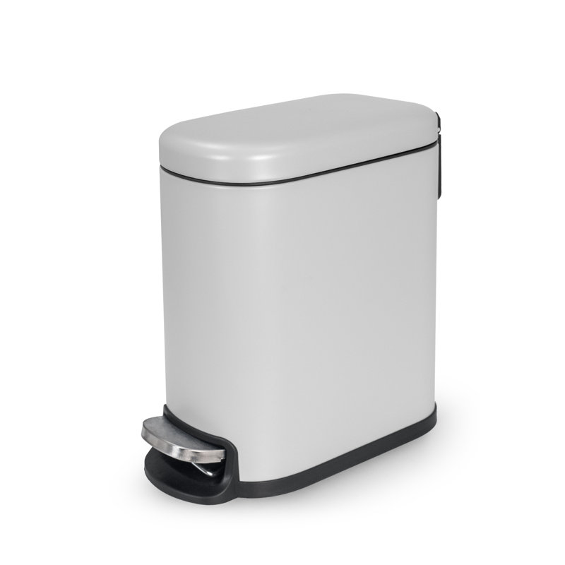 Poubelle à pédale rectangulaire avec couvercle à fermeture douce 1,3 gallon Acento Linea