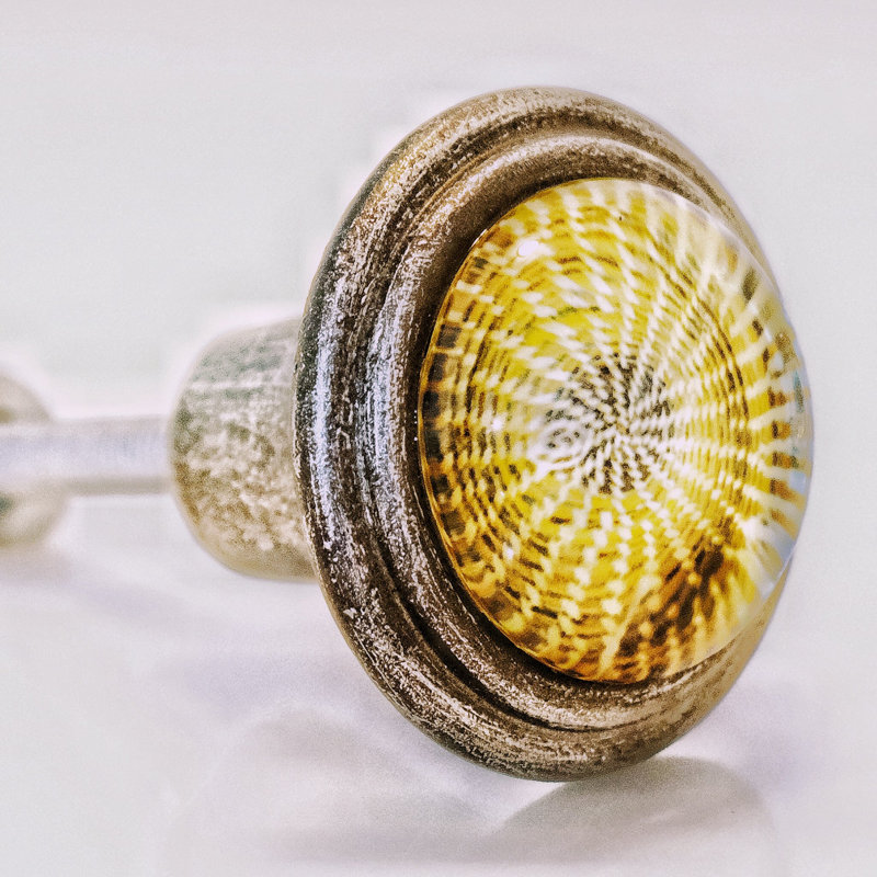 Sweetgrass Weave Knob in Brushed Silver
