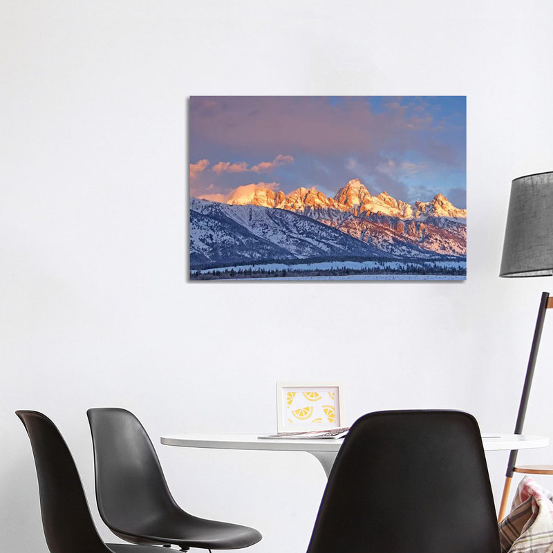Winter Sunrise On The Tetons by Brian Wolf - Wrapped Canvas Print, 101.6 cm H x 66.04 cm W x 3.175 cm D
