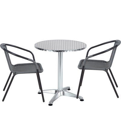 High key 2 - Person Patio Dining Set Round Table