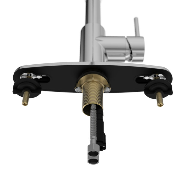 Keeney Professio Pull Down Kitchen Faucet, Polished Chrome