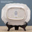 Porcelain Platter Blue and White Willow 16.5inL-1908488736
