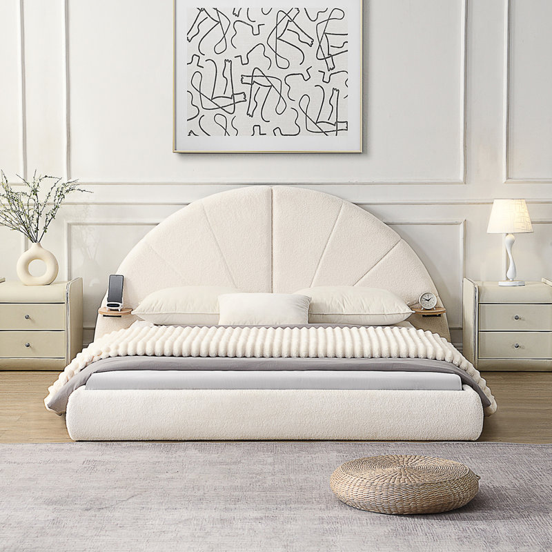 Unique Arched  Bed With Small Table,Queen