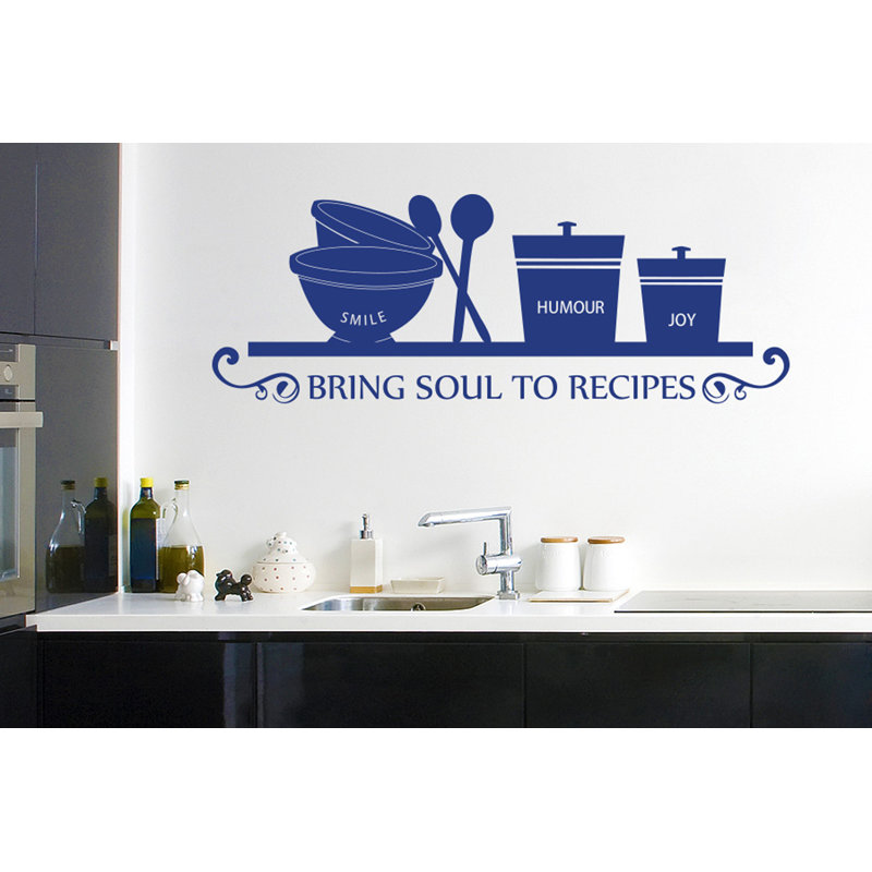 Food & Beverage Wall Decal, Medium, Dark Blue