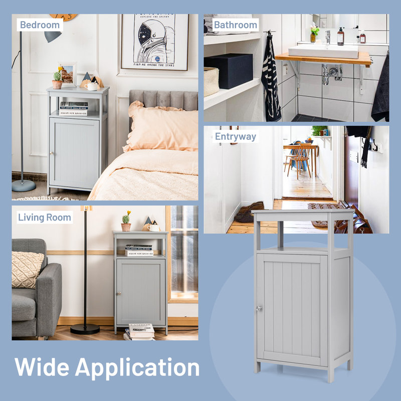 Freestanding Bathroom Cabinet, Gray