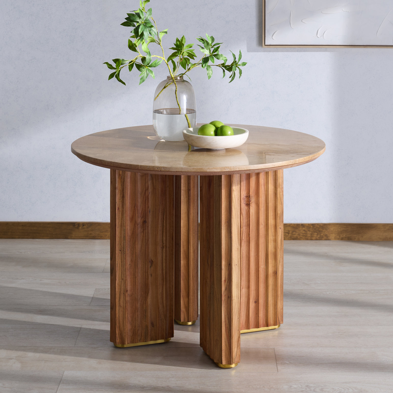 Irine Travertine Dining Table