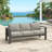 75" All-Weather Metal 3-Seat Patio Sofa Couch With Thick Gray Cushions & Gray Frame-878684690-878684689