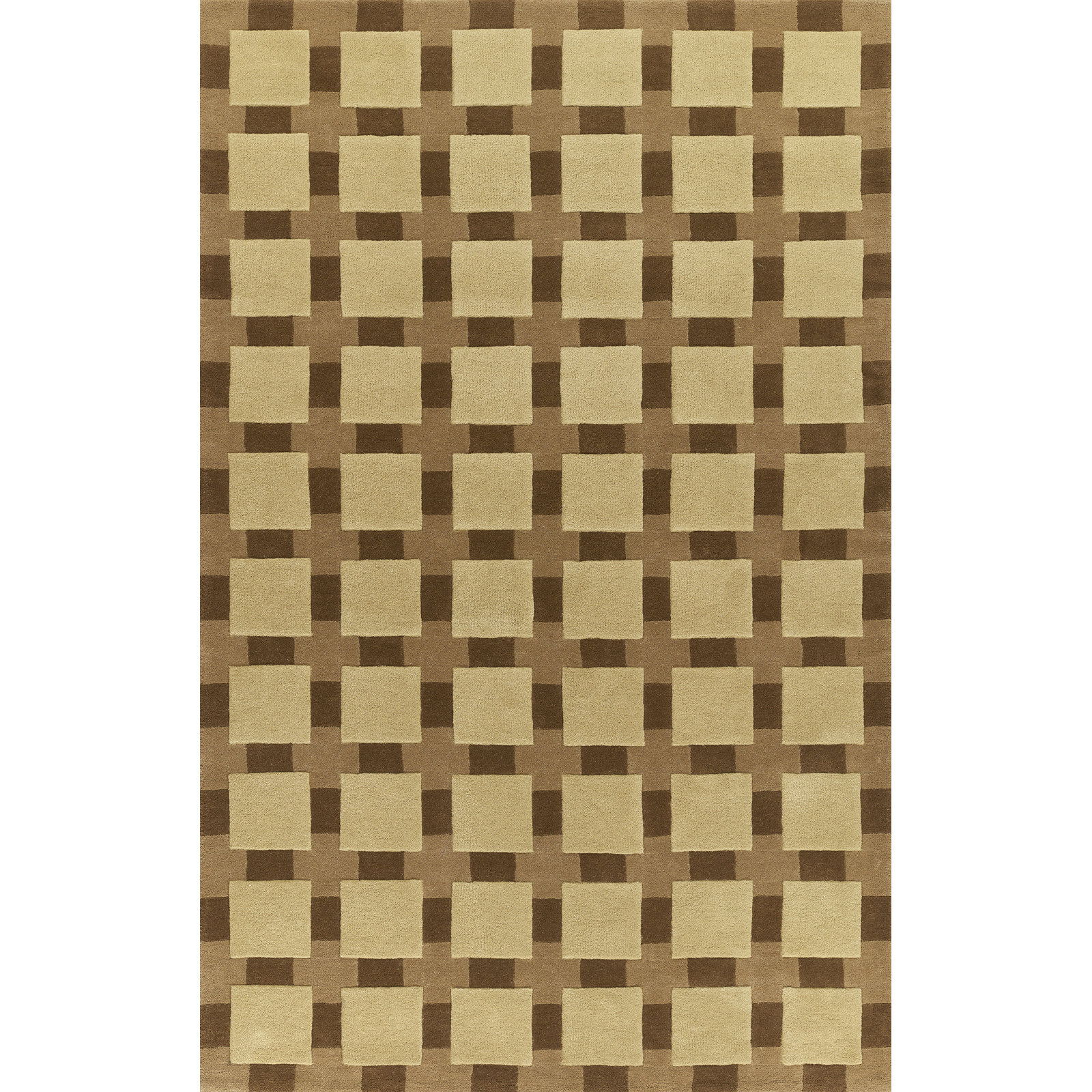 Bauhaus Hand Tufted Area Rug, Beige, Rectangle 2' X 3'