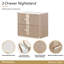 West Kensington 2-Drawer Nightstand - Medium Espresso-1984053686