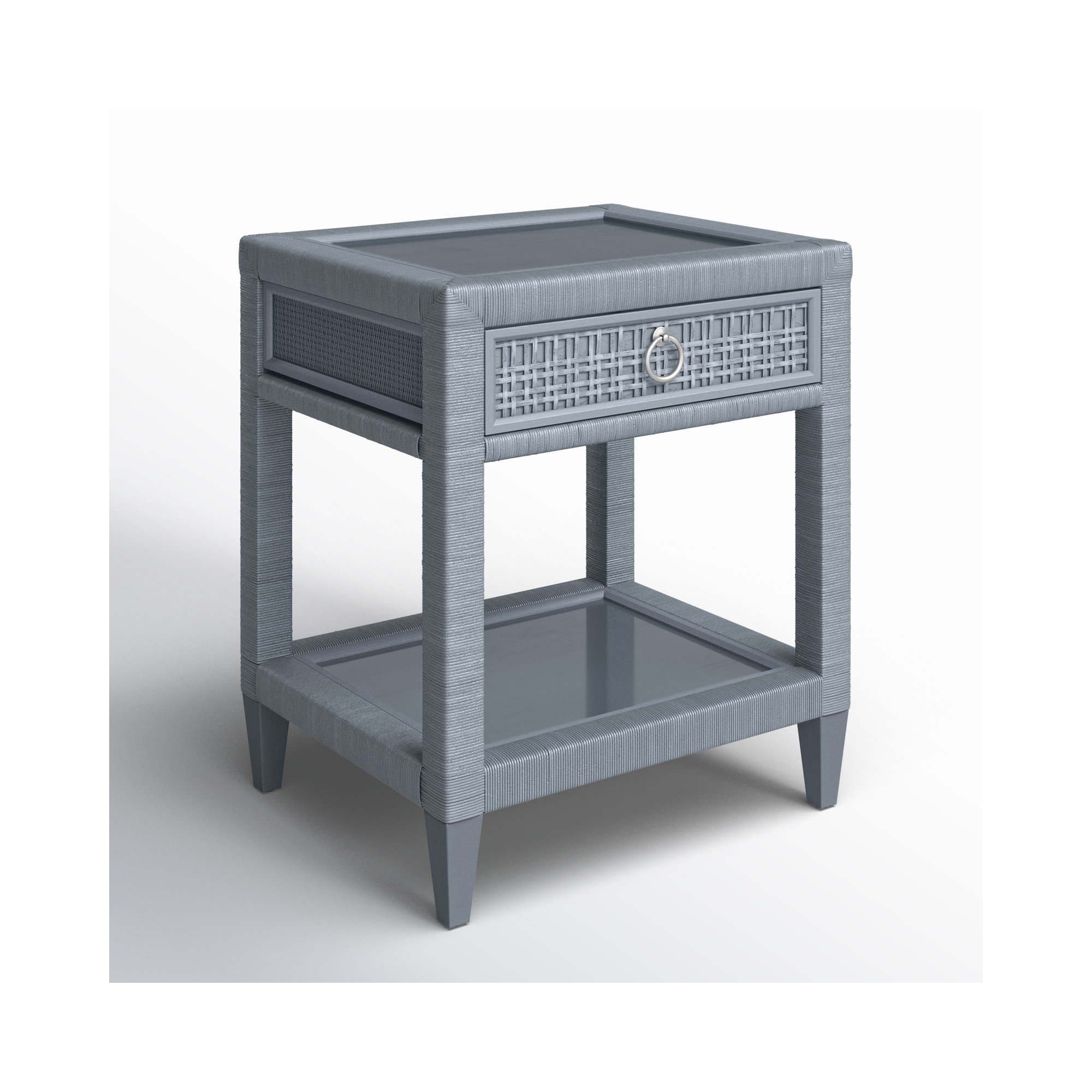 Monterey 1 - Drawer Nightstand, Sea Glass, No, Satin Nickel