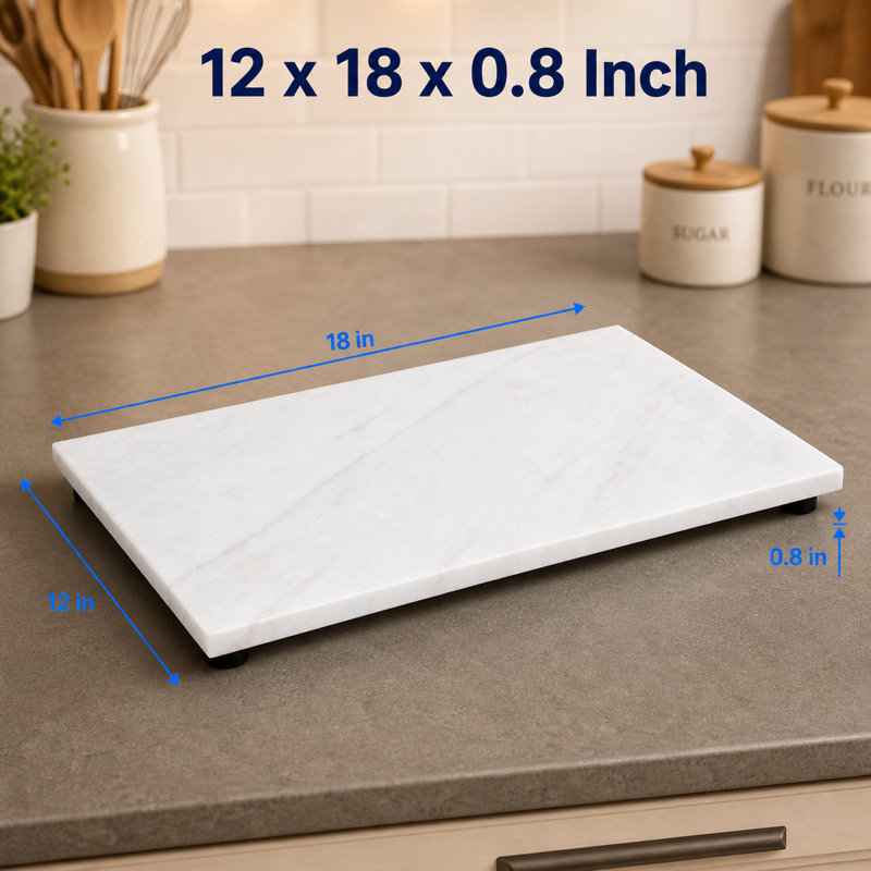 Plateau de service pour planche à fromage en marbre blanc cassé Creative Home Natural Off White