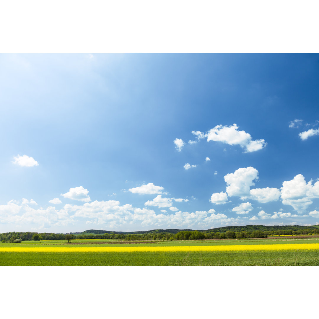 Ländliche Landschaft von Spooh - Druck auf Leinwand ohne Rahmen