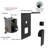 Rainfall Shower System With Storage Rack 10 Inch Shower Faucet Set With High Pressure With Square Shower Head Luxury Shower Set Wall Mount