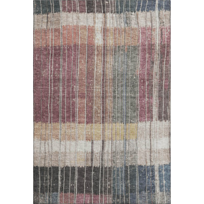 Premium Machine Washable Millbrook AMF1962 Stripes Rug