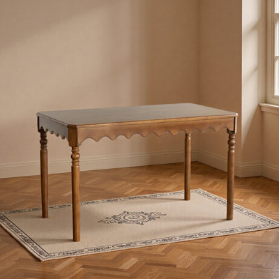 Retro American-style Rubberwood Writing Desk