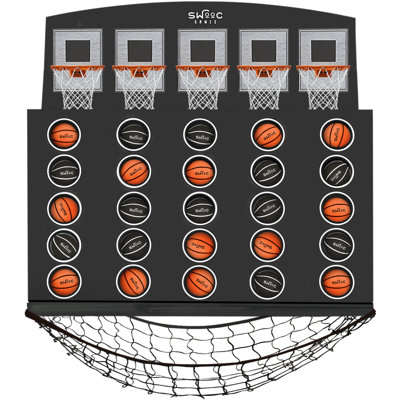 Gamme de poteaux bas | Panier de basketball mural 4 de suite