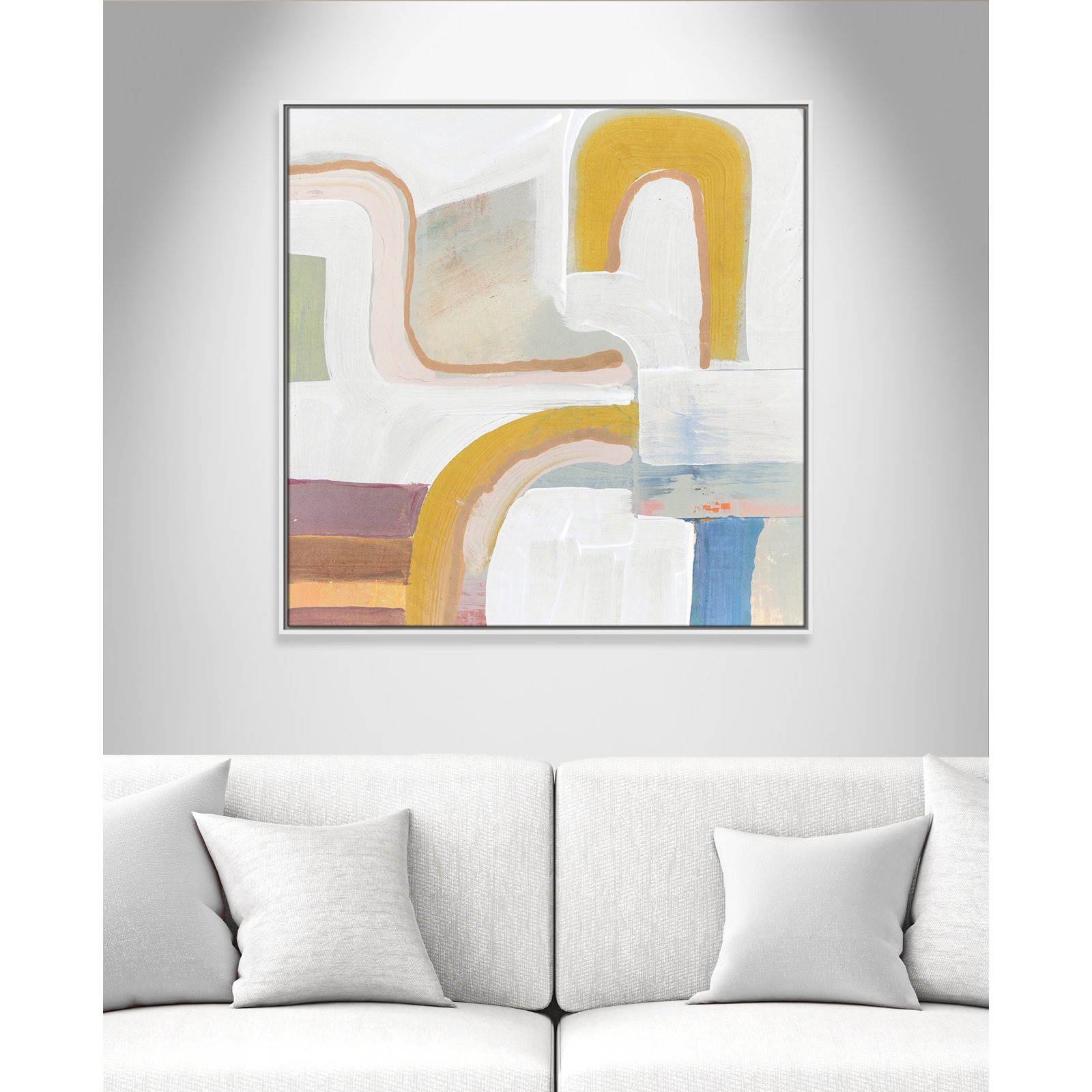 Copeland "Together Again I" Painting by Cartissi, 37.5" H x 37.5" W, Silver