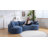 Boneless 124.5" Modern Curved L-Shaped Modular Chenille Sofa with 7 Pillows-2143424735
