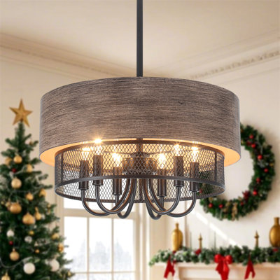 Lustres campagnards à intensité variable 6 lumières Luyster Croyle