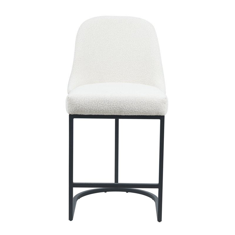 Tabouret de comptoir Bradley, Beige/noir