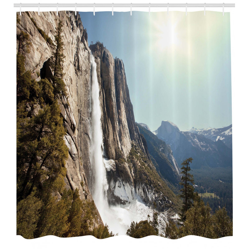 Shower Curtain with Hooks Included, 70" H x 69" W