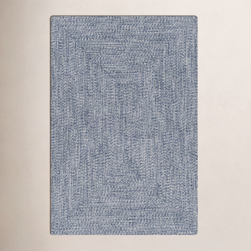 Tapis bleu marine intérieur / extérieur Leroux, Rectangle de 3 pi x 5 pi