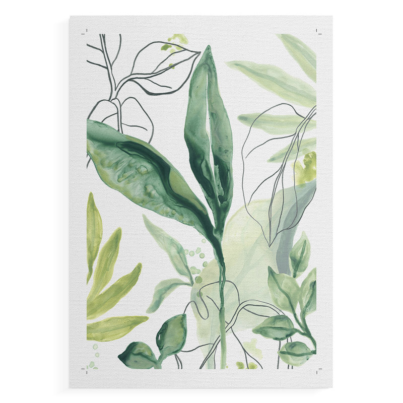 Tropical Palm Chorus IV - Impression sur toile seulement - NON-CADRE, H 36 po x l 24 po