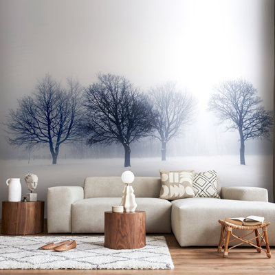  Winter Trees Matt Smooth Paste the Wall Mural 300cm wide x 240cm high