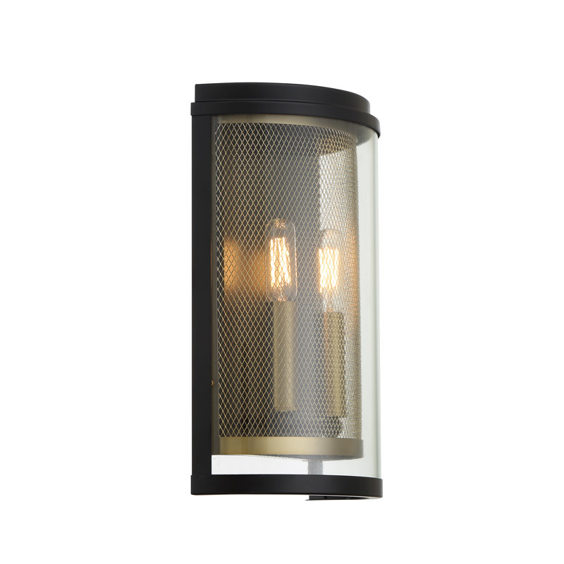 2 lumières charbon et laiton doux
