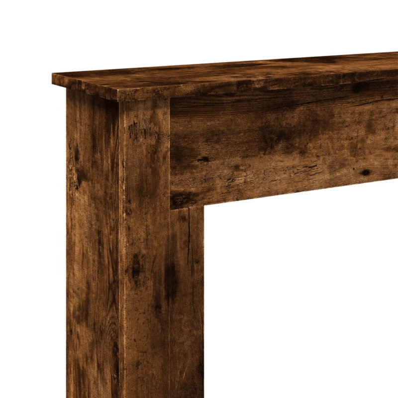 Fireplace Surround 75x87.5 Cm Engineered Wood, 87.5cm H x 75cm W x 20cm D, Smoked Oak
