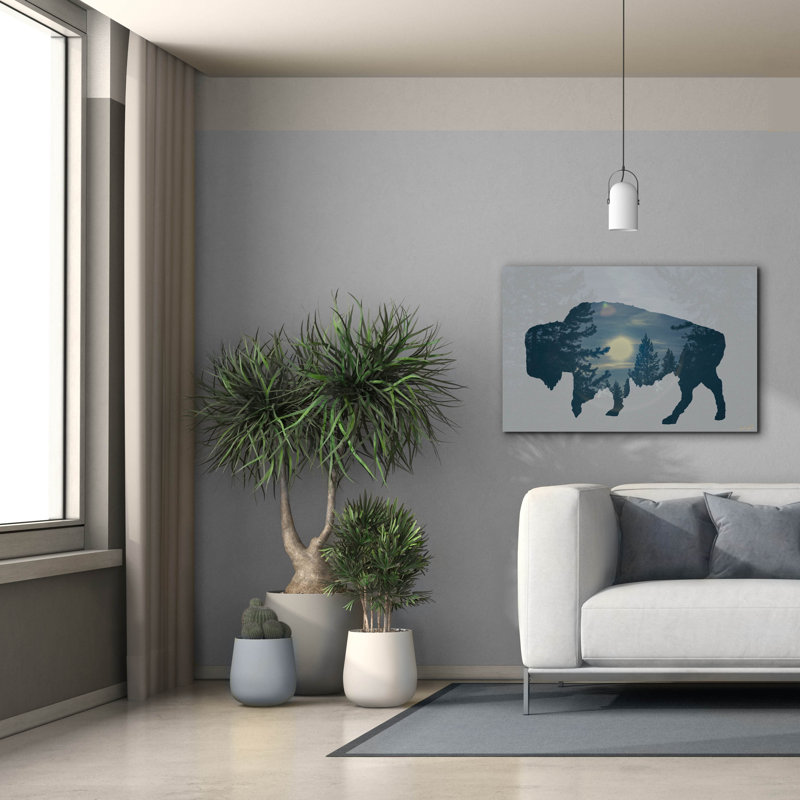  «Buffalo Silhouette» par Life BeautifuLEE, art mural sur toile, 40 po x 26 po, H 26 po x l 40 po