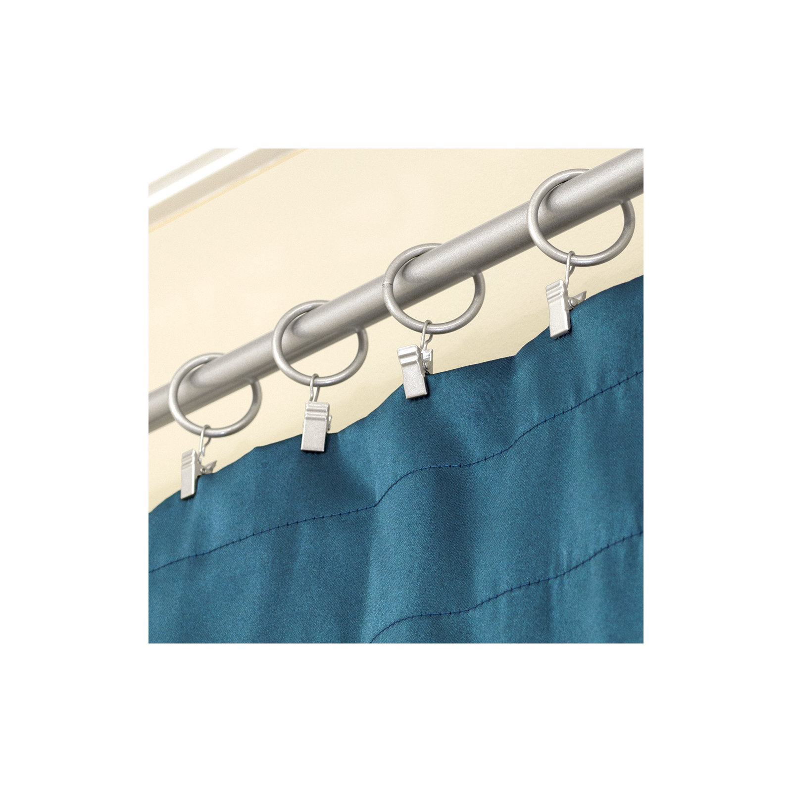 Vasios Curtain Rings, Brushed Nickel