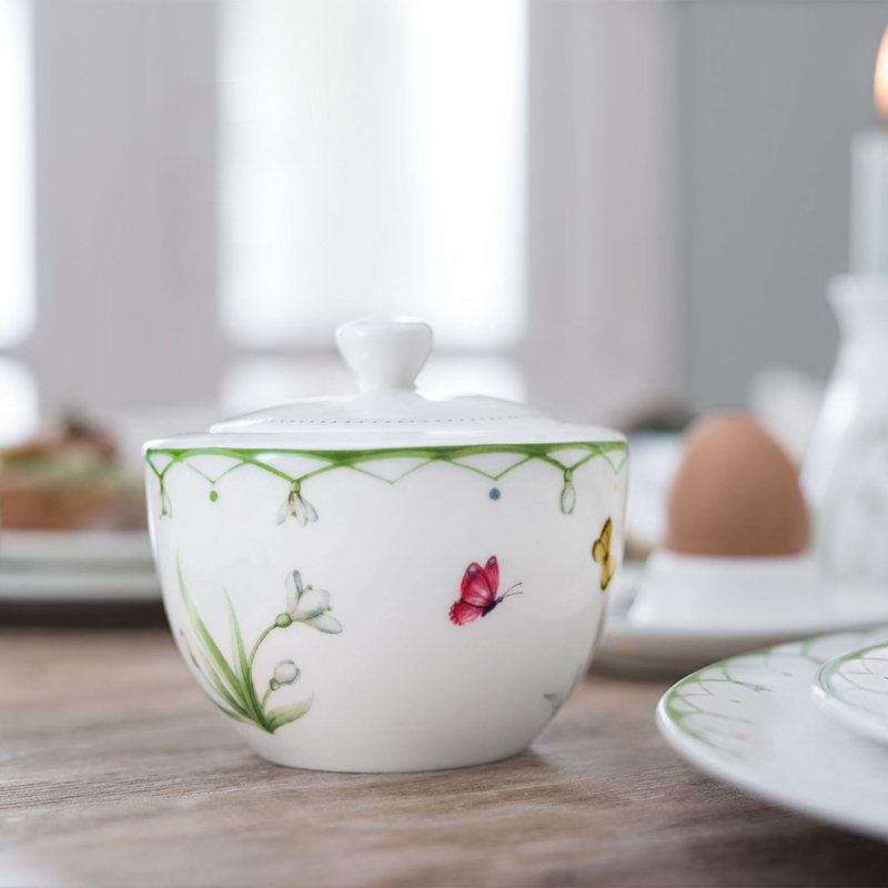 Villeroy & Boch Colorful Spring Covered 10 oz. Sugar Bowl with Lid